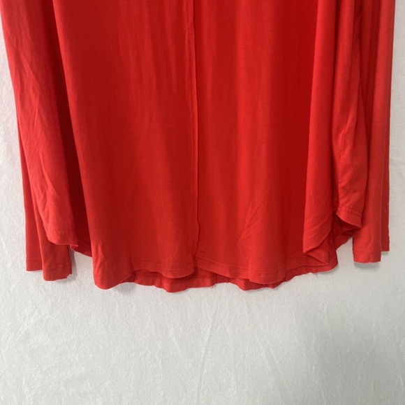 Free People Moonshine Tunic Top Women Size M Red Orange Oversized Stretch Knit - Picture 4 of 16